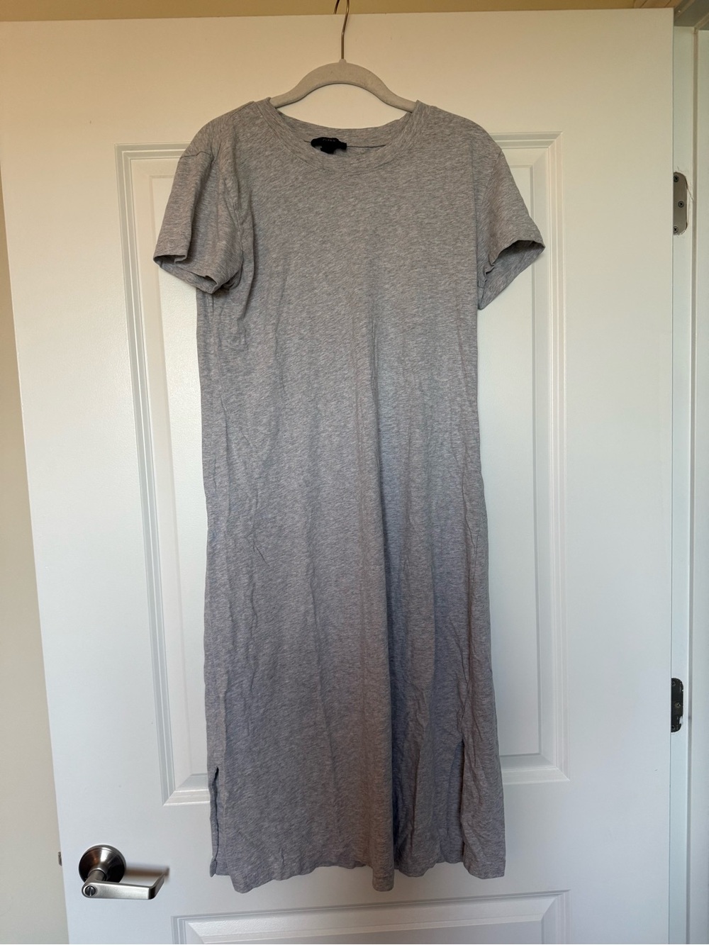J. Crew Heather Gray Midi T-Shirt Dress